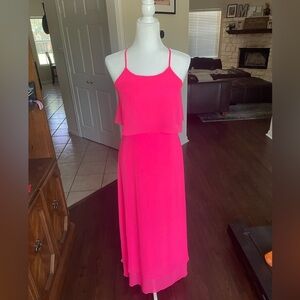 Gianni Bini hot pink maxi dress size 2